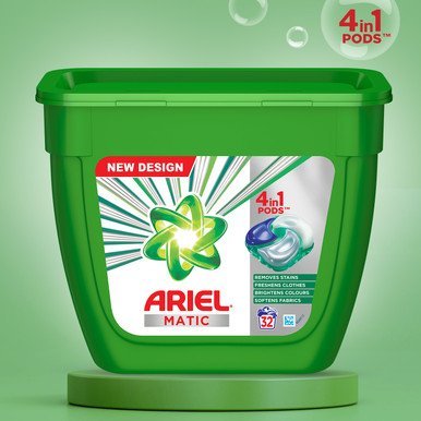 Ariel Matic 4in1 PODs Detergent Pack 32 ct -for Top & Front load washing machine only