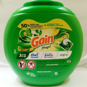 GAIN flings 3 in 1 Pods Liquid Laundry Detergent 42 Pacs Capsules "Original"