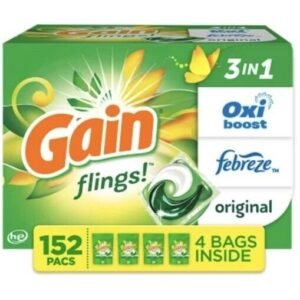 Gain Flings! Liquid Laundry Detergent Pacs, Original Scent (152 ct.)