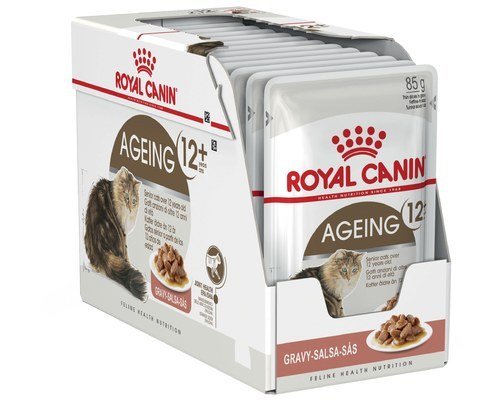 ROYAL CANIN AGEING 12+ GRAVY ADULT CAT WET FOOD 85G 12 PACK