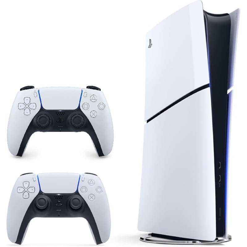 Sony PlayStation 5 Slim Console (Digital Version) White – International Version with Extra Controller